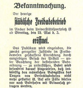 Gehört sich das Bademode im Wandel der Zeit Stadt Werk Fluss