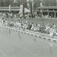 Eröffnung im Freibad: Mit einer Modenschau wurde das Bad 1951 eröffnet