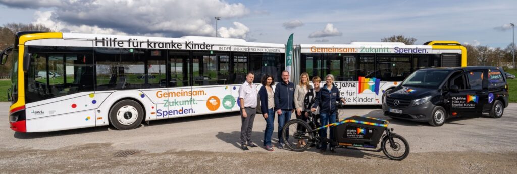 Buswerbung für Universitäts-Kinderklinik, Hilfe für kranke Kinder