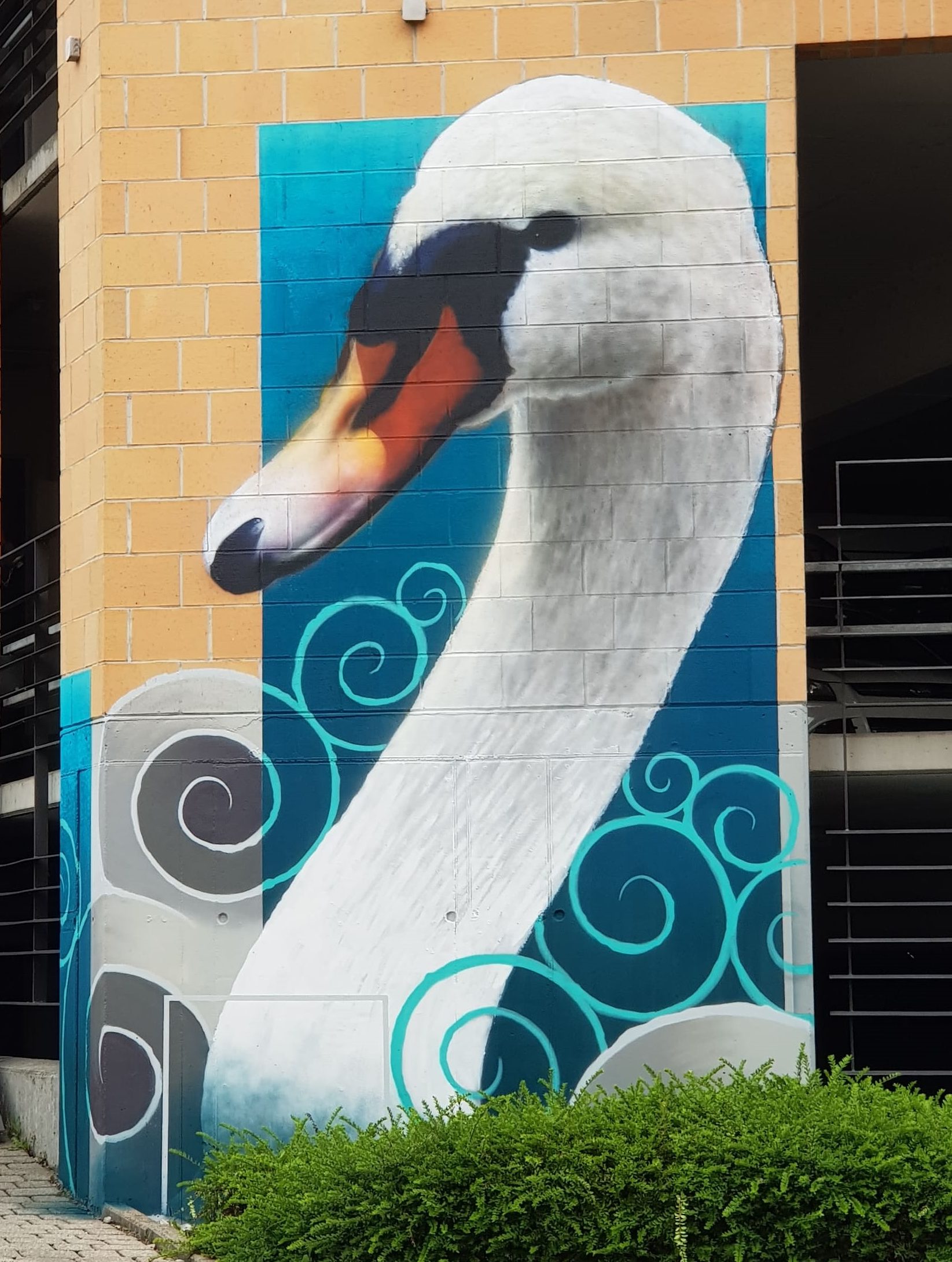 Schwan am Parkhaus Metropol