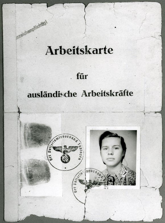 Arbeitskarte einer polnischen Zwangsarbeiterin