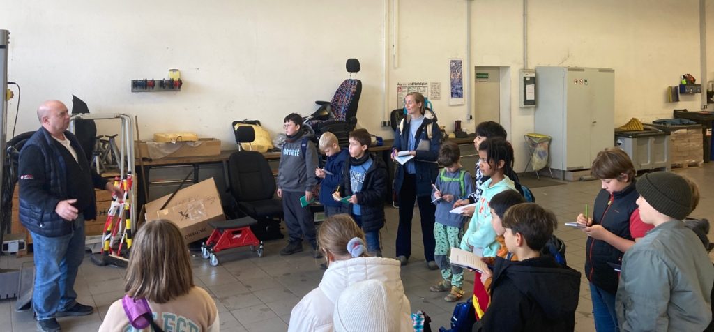 Interview in der Buswerkstatt des swt-Verkehrsbetriebs