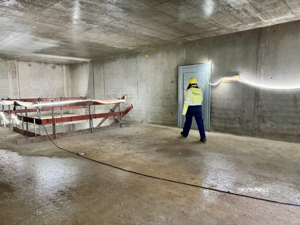 Baufortschritt am Wasserbehälter Käppele: Inneres