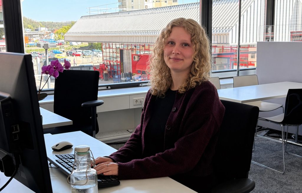 Felicitas Schröder. Auszubildende bei den Stadtwerken Tübingen, im Tübinger Büro. Mit Erasmus ging sie nach Italien.